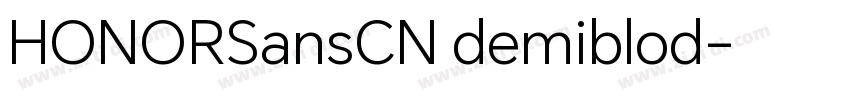HONORSansCN demiblod字体转换